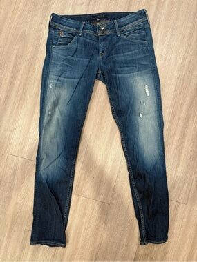 Hudson Jeans Women's Faded Dark Blue Skinny Jeans